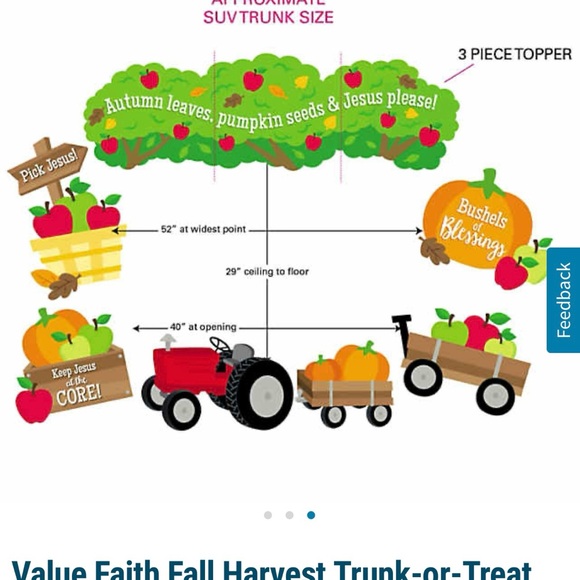 New in Package - Value Faith Fall Harvest Trunk-or-Treat Decorating Kit - 9 Pc - Picture 3 of 5
